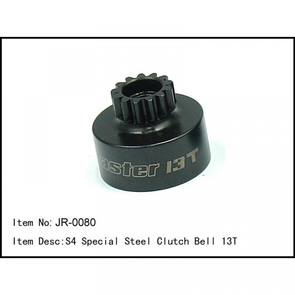 JR-0080 S4 Spezialstahl Kupplungsglocke 13T