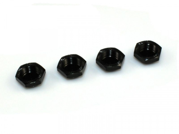 BSR 17mm geschlossenes Radmuttern-Set sichernd Gewindegang 1,0 # 4St. schwarz