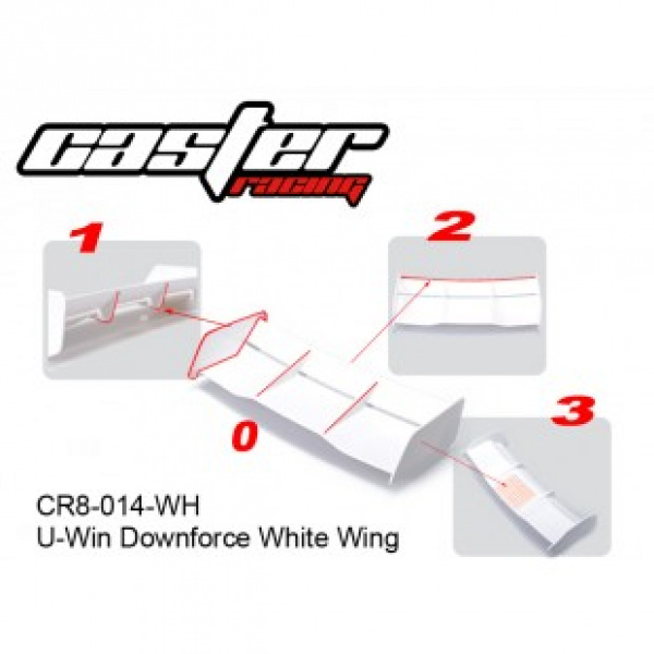 CR8-0014-WH U-Win Downforce White Wing