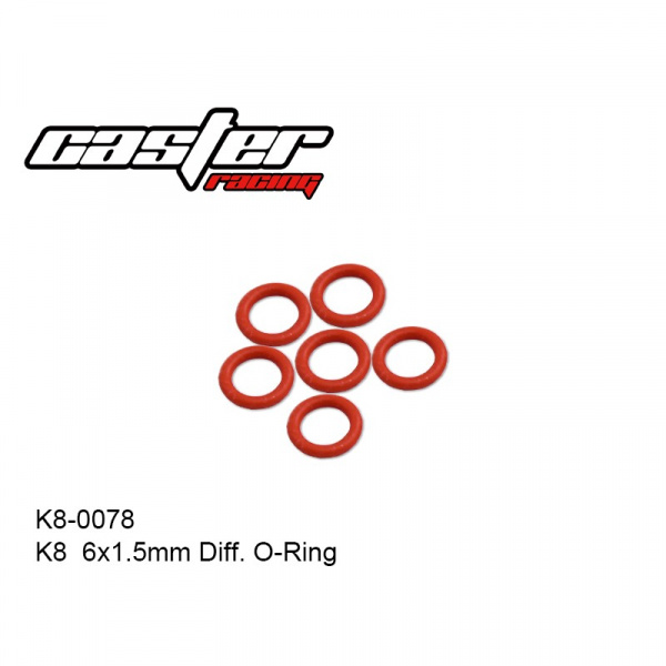 K8-0078 K8 6x1.5mm Diff. O-Ring