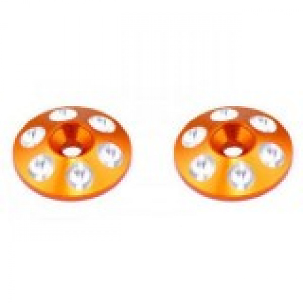 Arrowmax 030101 - Alu Unterlegscheiben für Heckflügel - Orange (2)