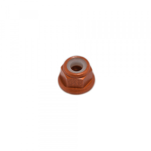 Selbstsichernde Muttern M3 in Ergal 7075-T6 Orange eloxiert. Kit von 20 Stück